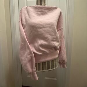 Abercrombie & Fitch Soft AF Sunday Slash Sweatshirt Small Pink